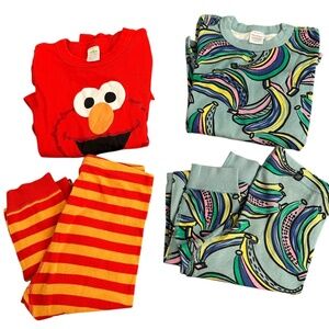 Hanna Andersson 2 Set Girls Pajama Organic Cotton 140cm Size US 10 Stretch Fun